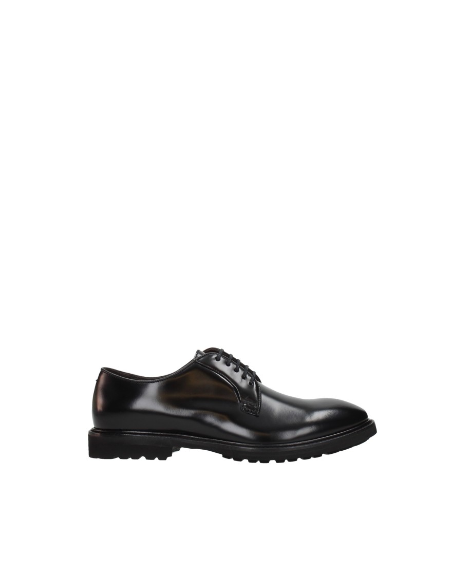 LO WHITE STRINGATA CASUAL PELLE NERO UOMO