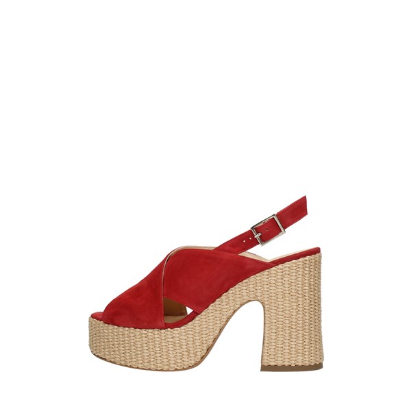 Shana Wedge Sandals Red